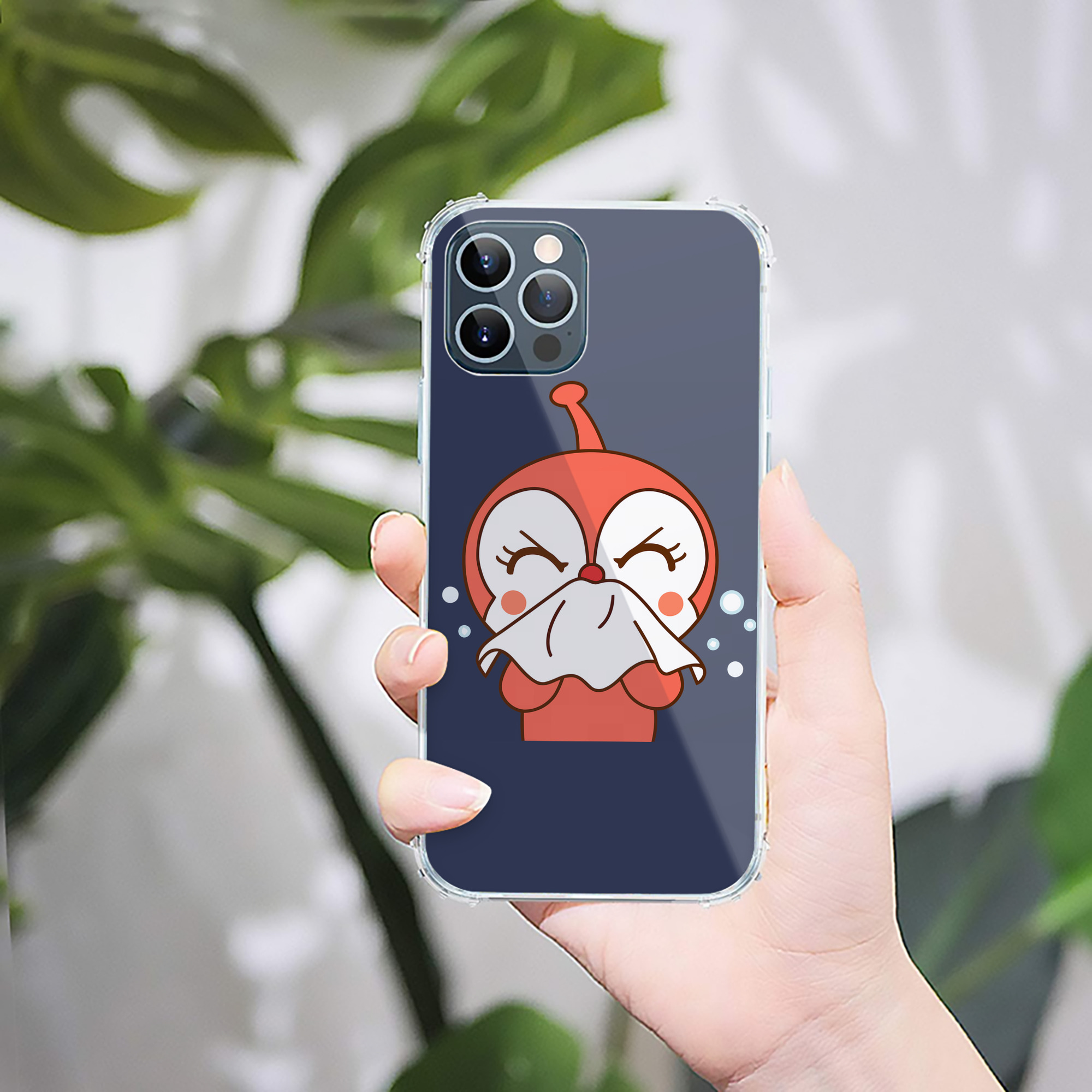 （画像用） アンパンマン Anpanman 【iPhone 12シリーズ対応】透明スマホケース（クリアソフトケース）